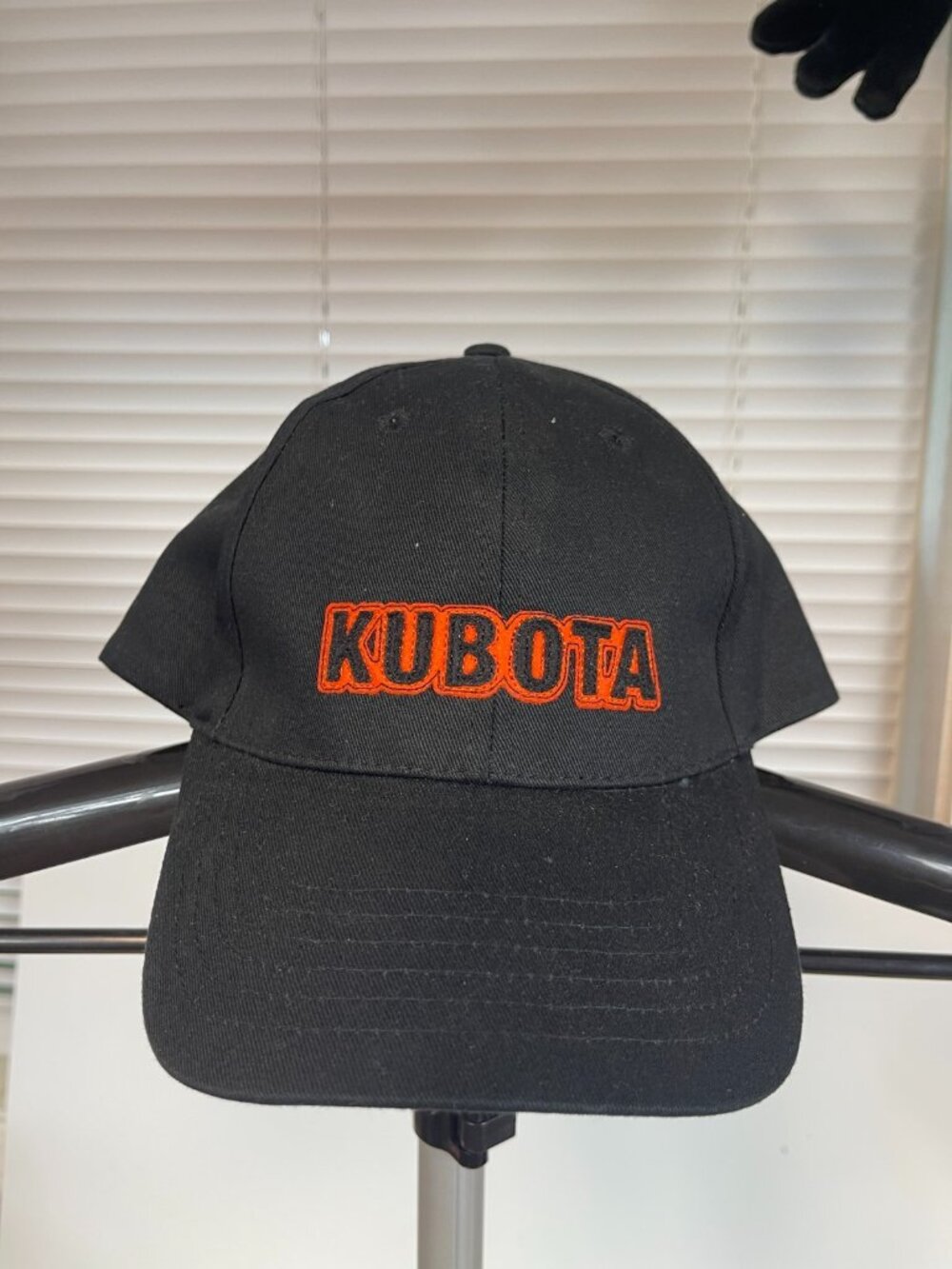 Vintage Kubota Tractor Hat Cap K-Products Black Orange Sterling Farm Equipment